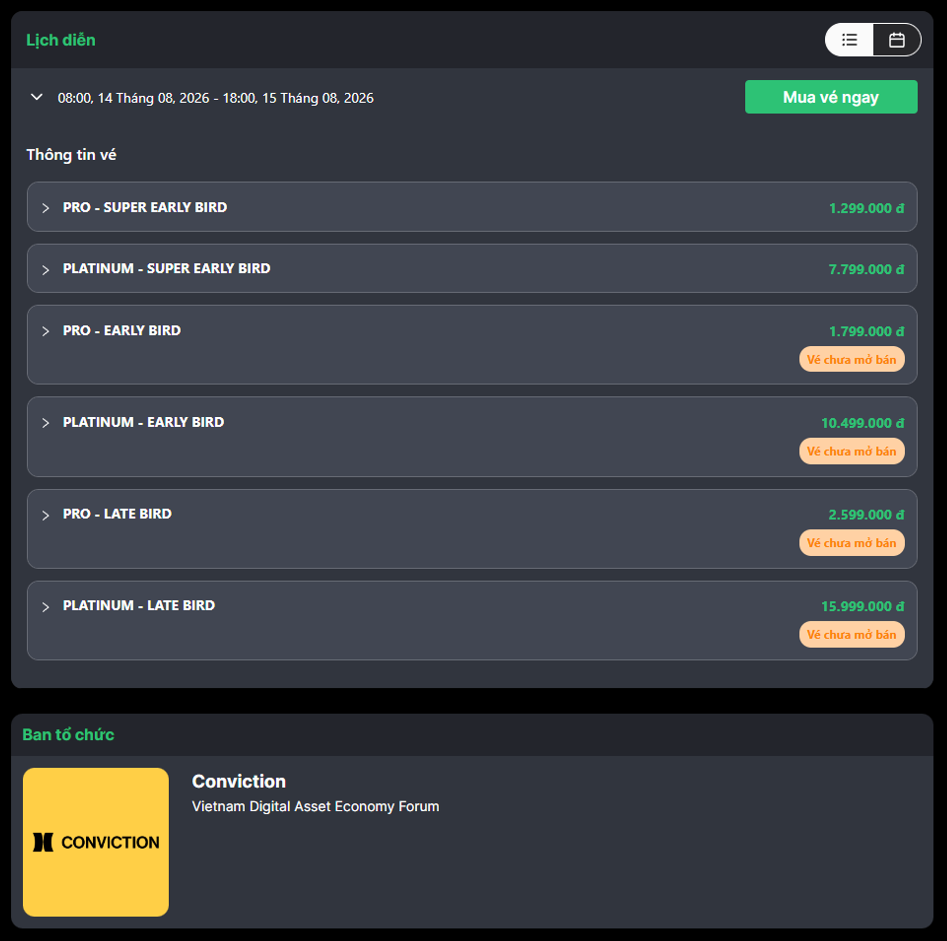 Giá Vé Sự Kiện Ở Ticketbox