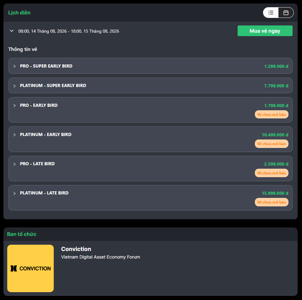 Giá Vé Sự Kiện Ở Ticketbox