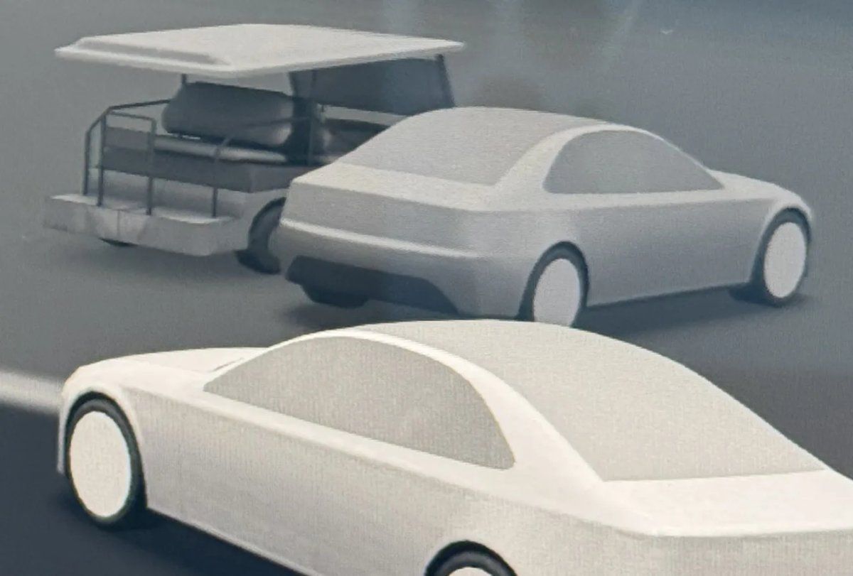 نموذج ثلاثي الأبعاد لعربة صغيرة ضمن مرئيات FSD