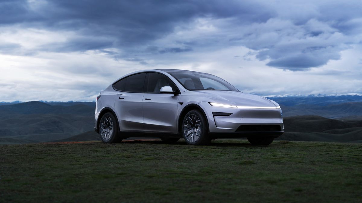Tesla Model Y L in a field