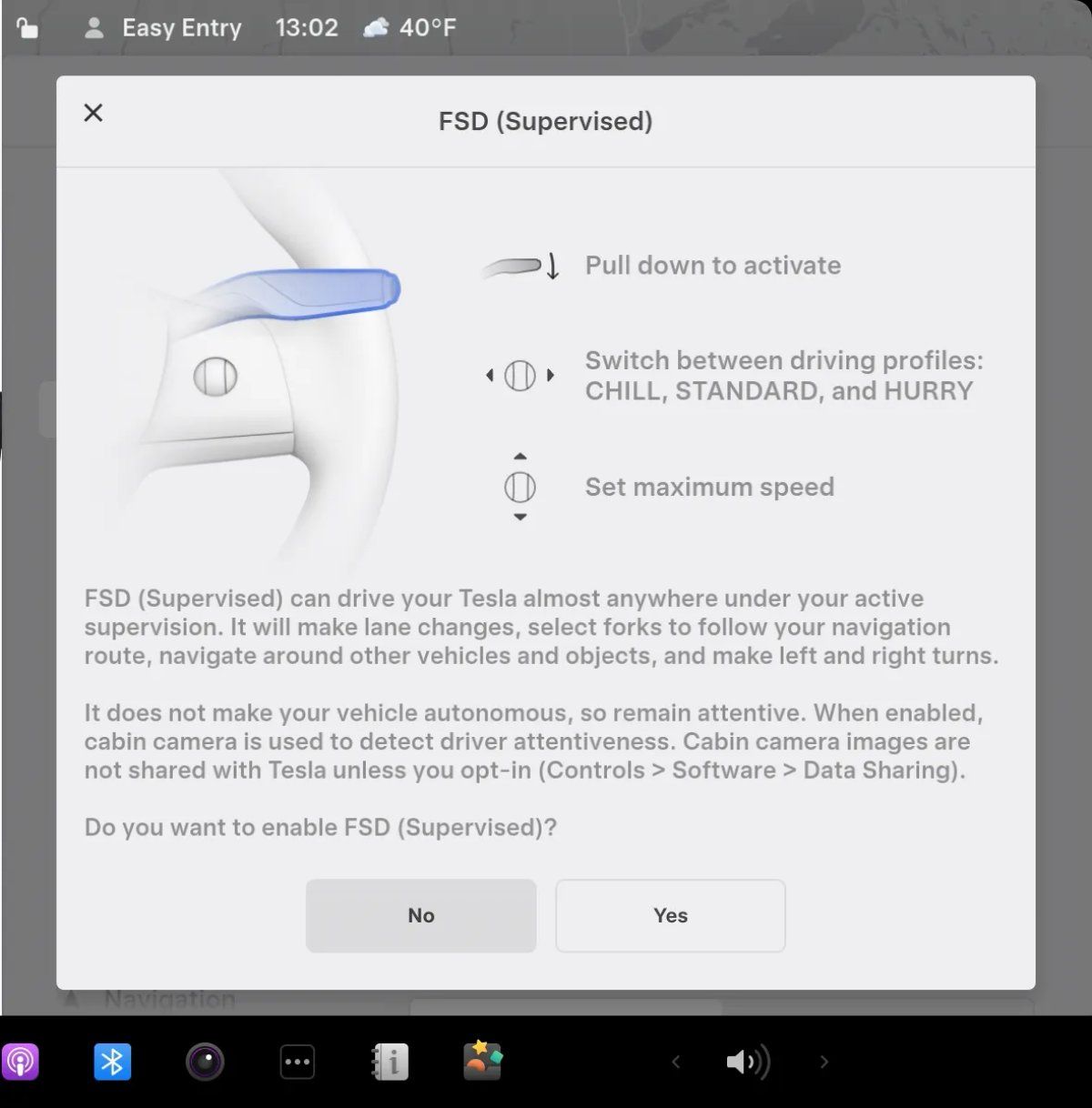 بطاقة التعريف السريعة بميزات FSD