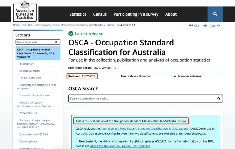 Introduction to OSCA 2024: Australia's New Occupation Standard Classification