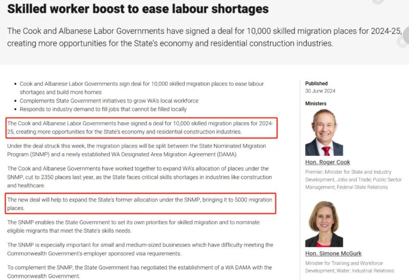 WA Ushers in a New Era of Migration: State Allocation Surges to 10,000, Aged Care, Tourism, Agriculture & Construction in Spotlight