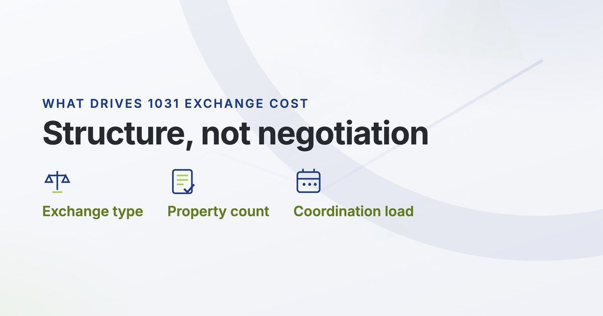 What A 1031 Exchange Actually Costs