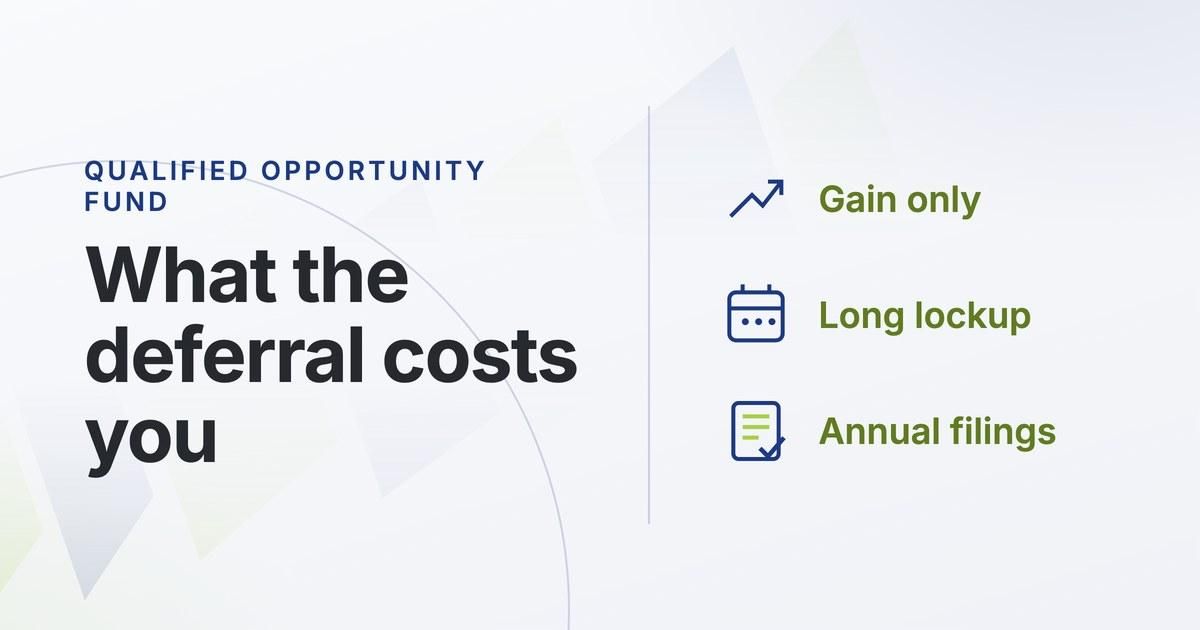 What Does a Qualified Opportunity Fund Cost You in Exchange for the Deferral?