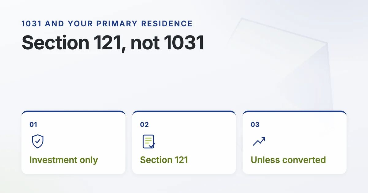 Can You Use A 1031 Exchange On A Primary Residence