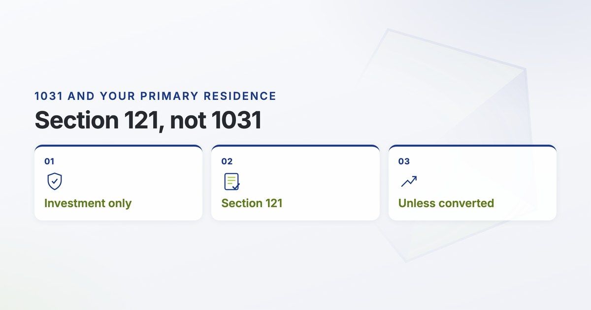 Can You Use A 1031 Exchange On A Primary Residence