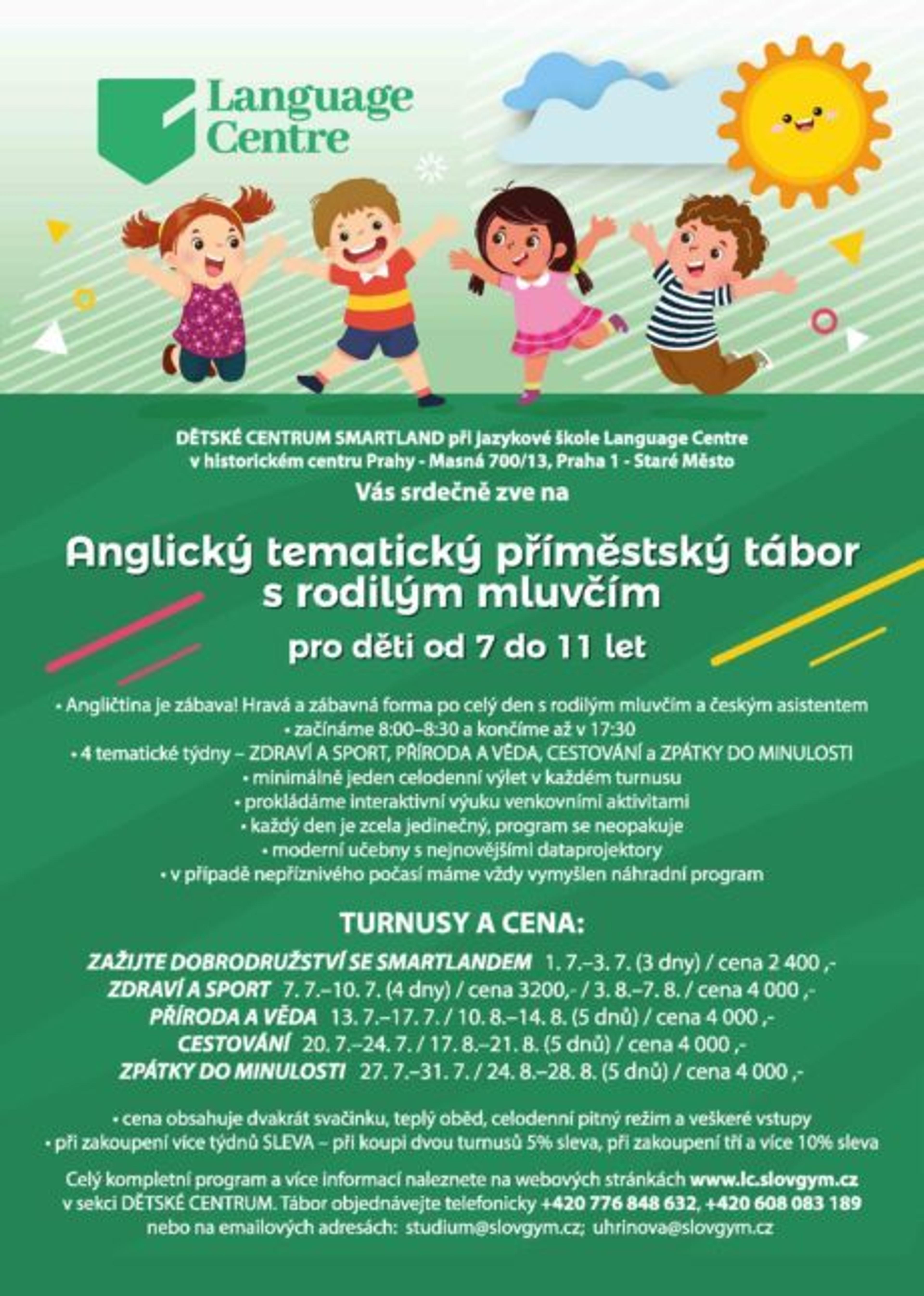 Letní jazykový příměstský tábor
