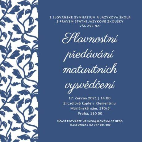 We cordially invite you to the ceremonial handing over of school-leaving certificates