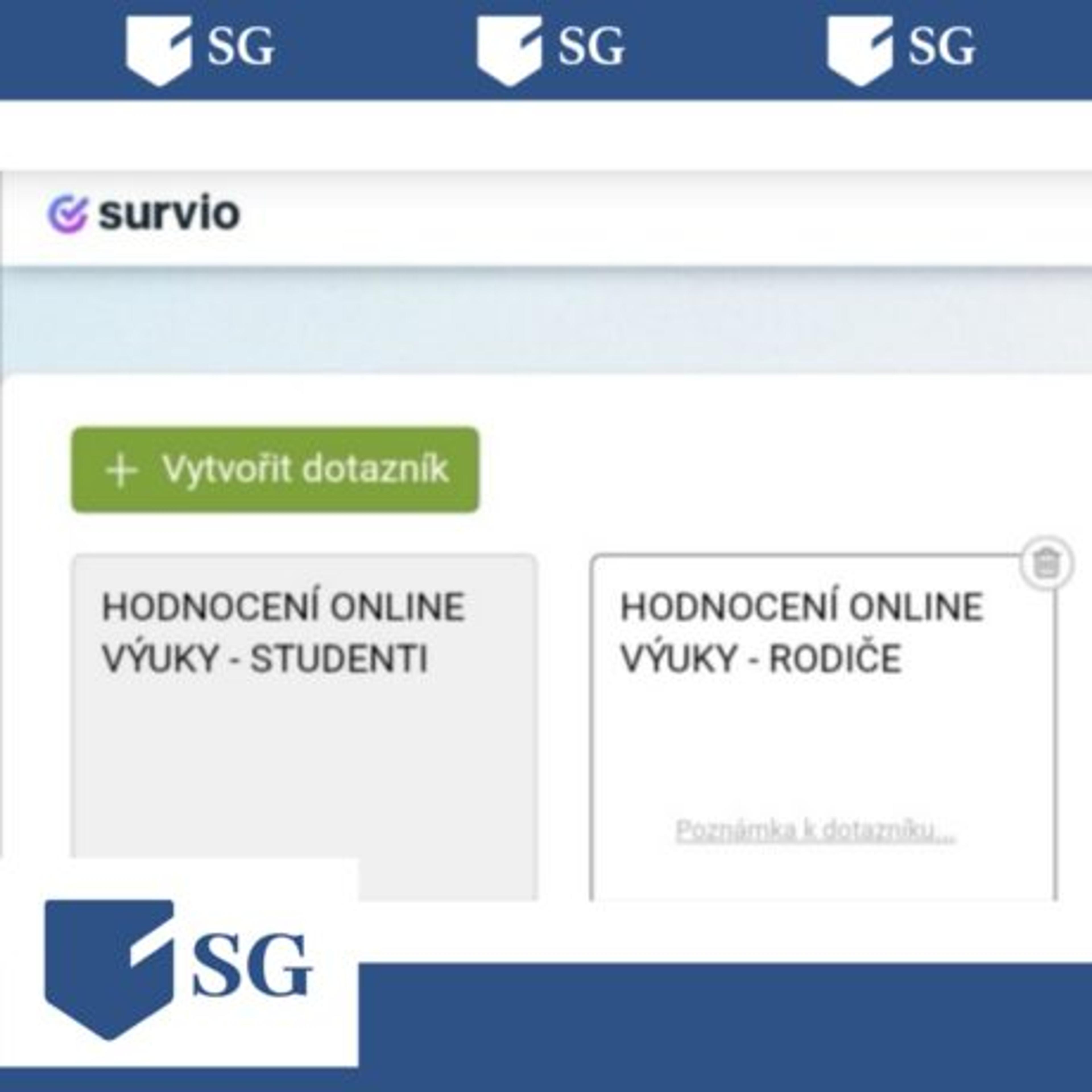 Poděkování za vyplnění dotazníků ohledně online výuky