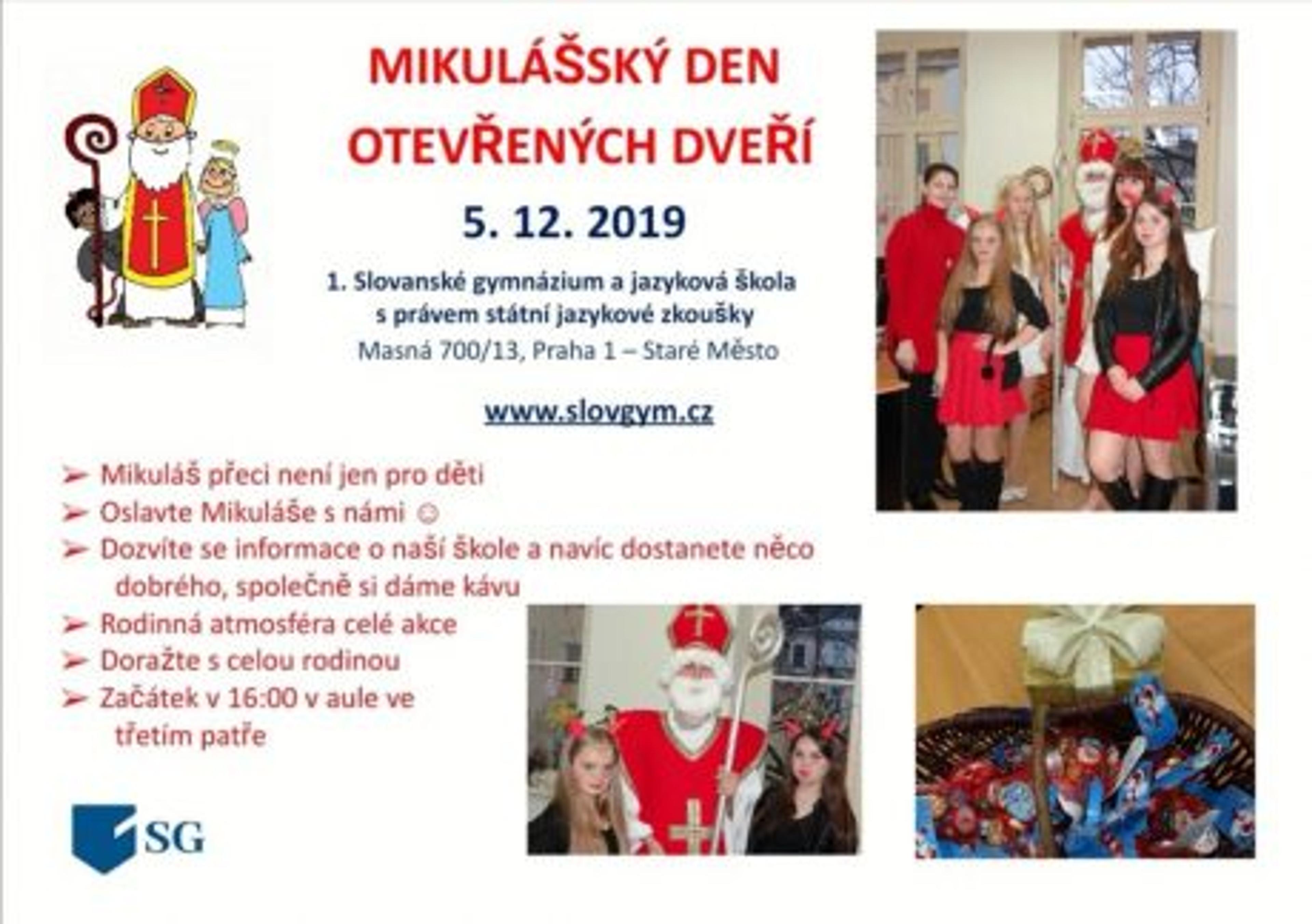 Mikulášský den otevřených dveří 5. 12.