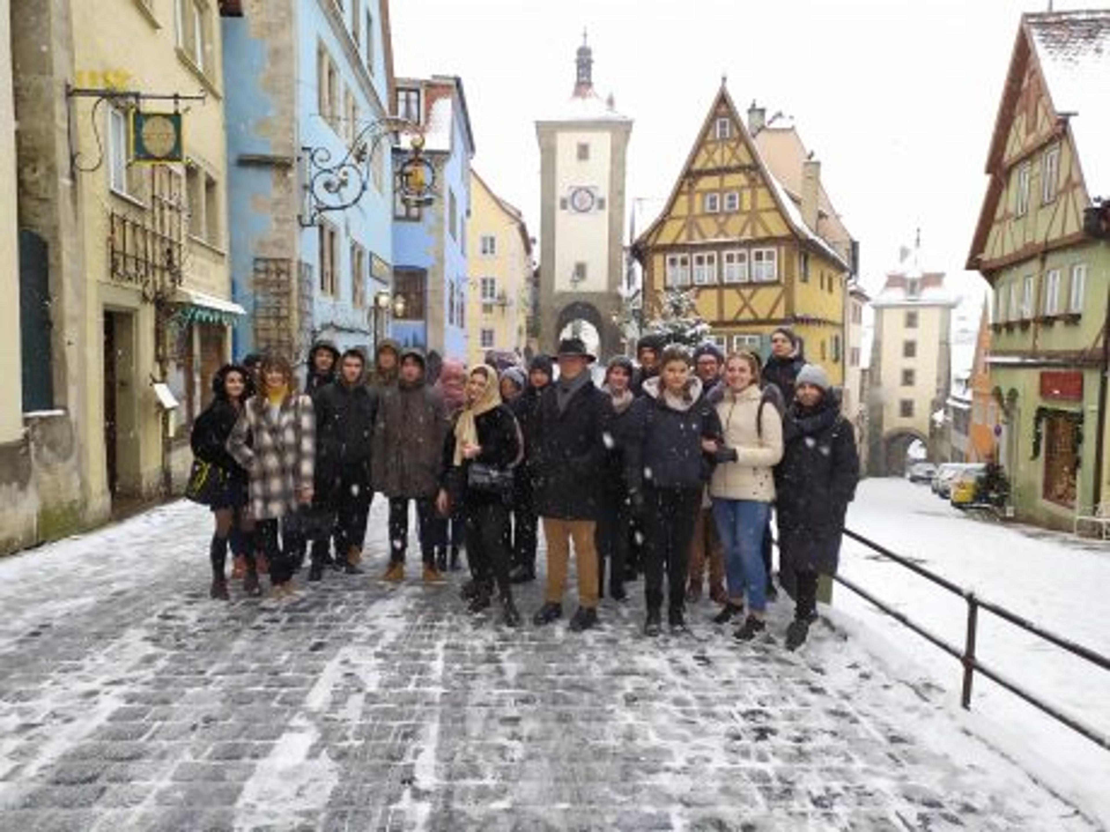 Zasněžený Rothenburg ob der Tauber