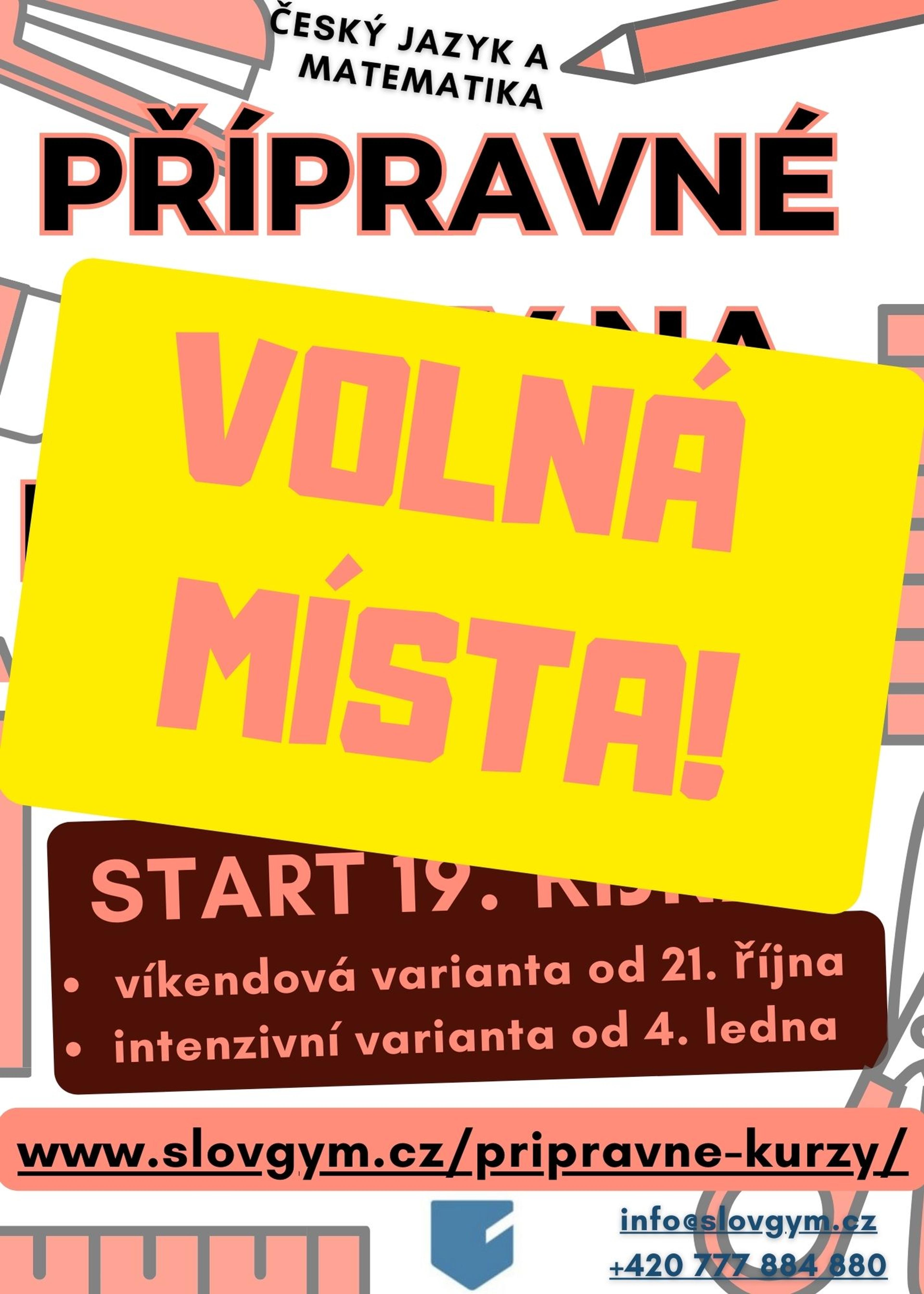Přípravné kurzy na SŠ se blíží!