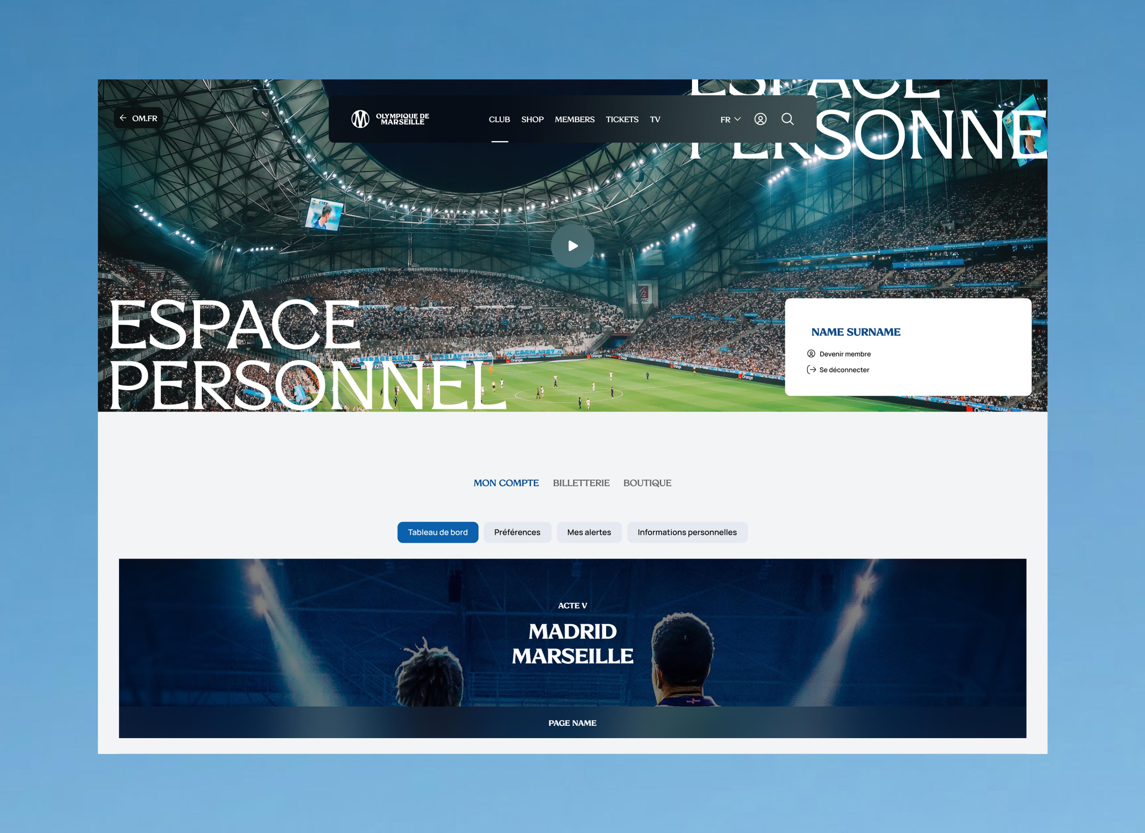 my account ui