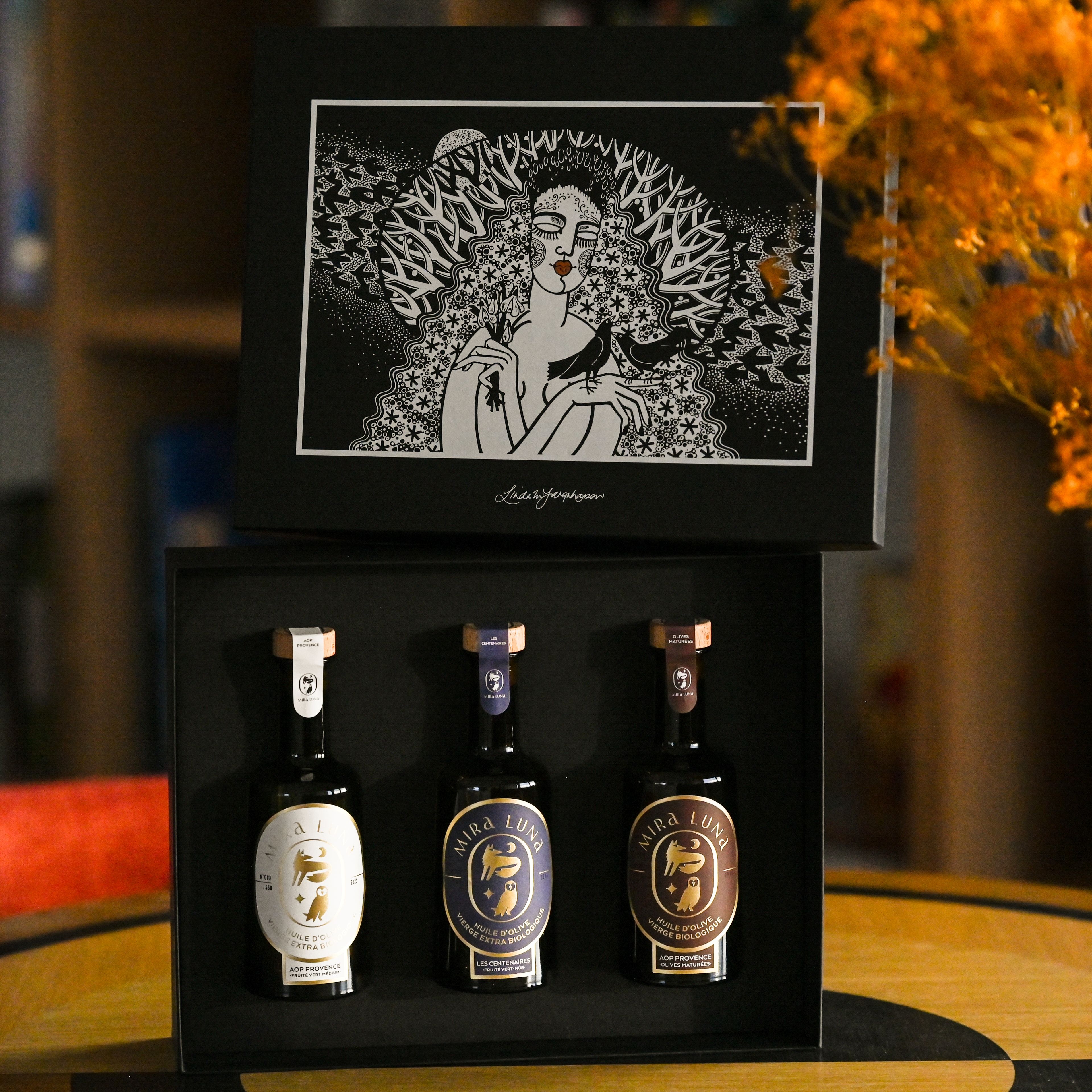 Coffret d'huiles d'olive de Provence