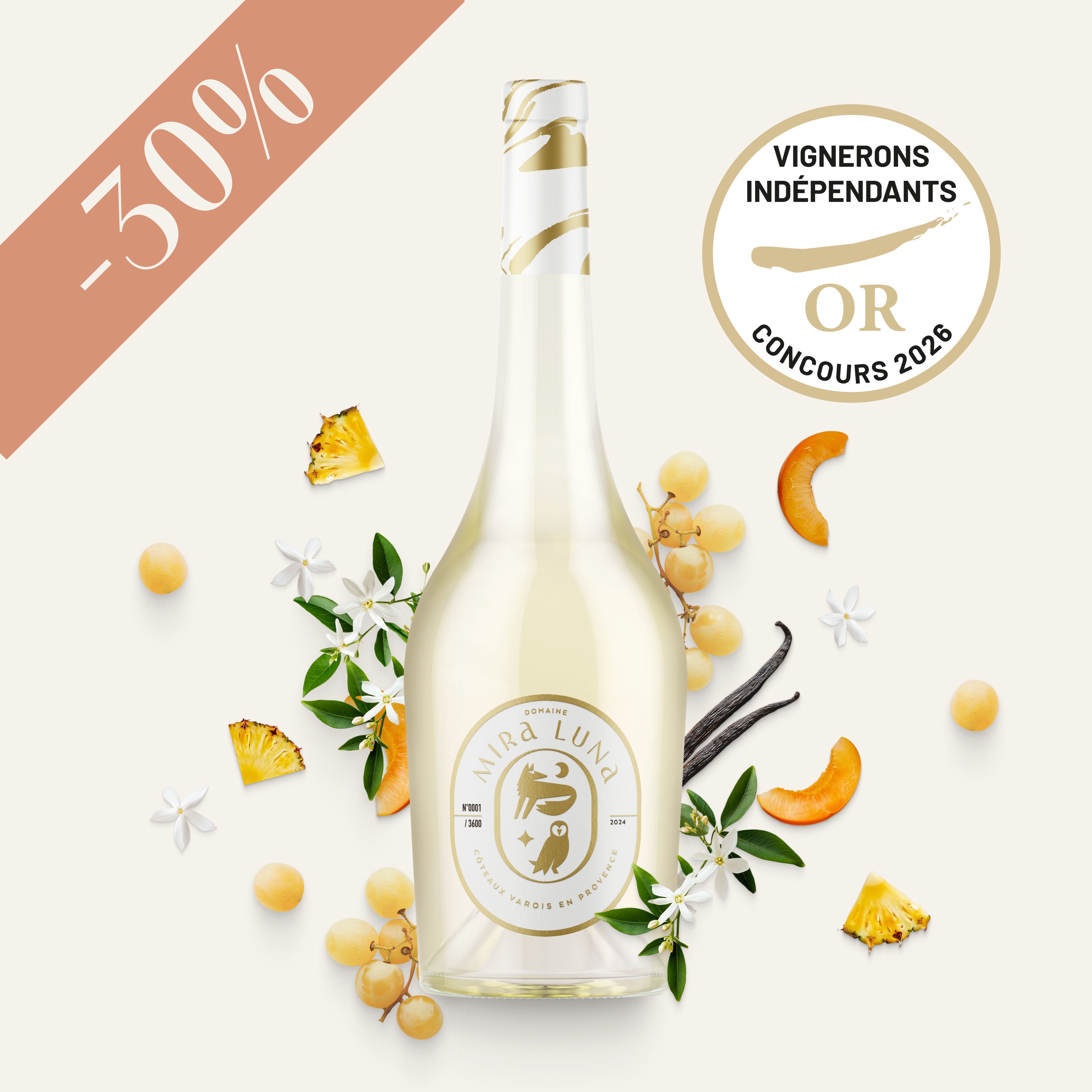 Mira Luna Blanc Rolle Coteaux Varois en Provence BIO - cuvée Amphore 2024
