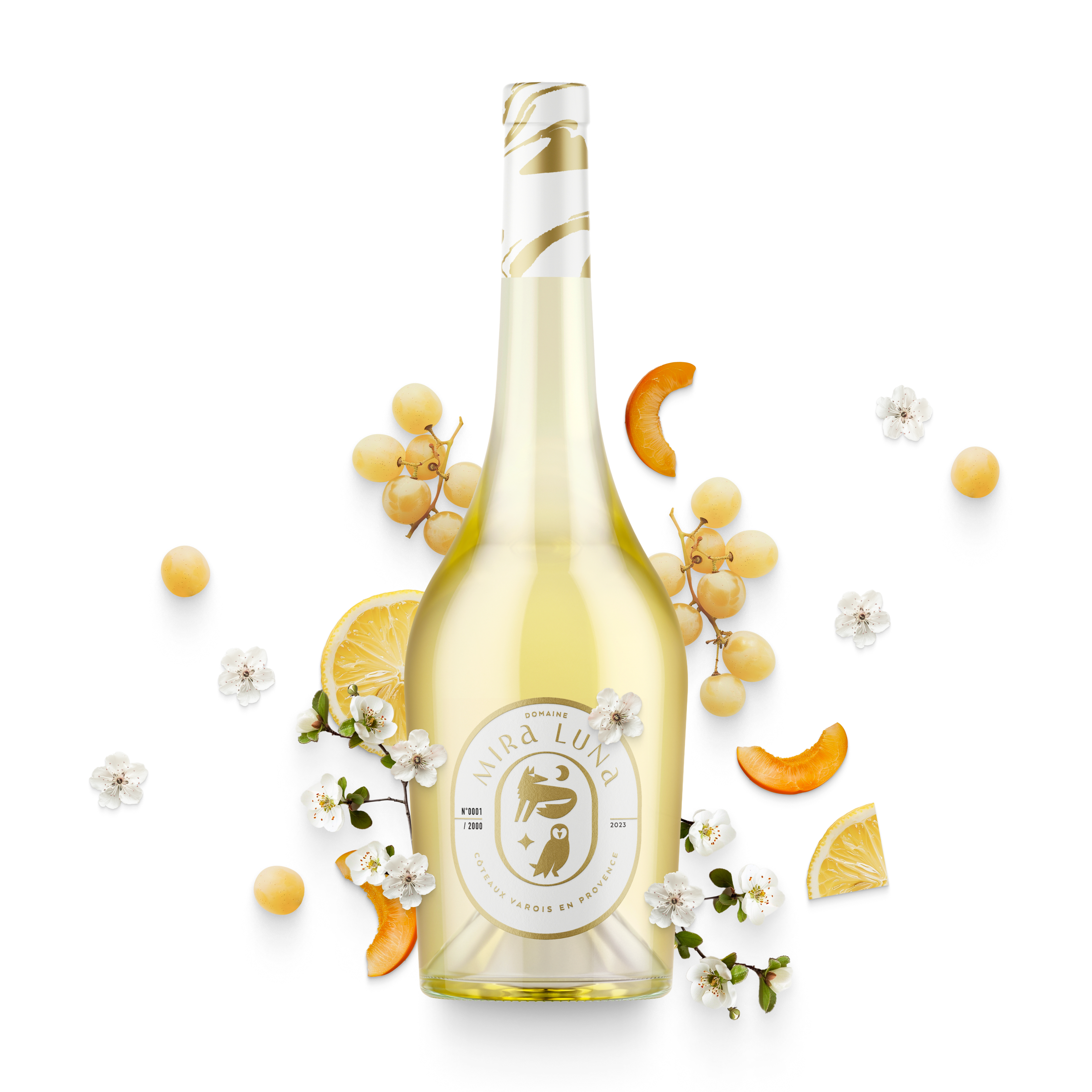Vin blanc BIO 100% Rolle AOC Provence Mira Luna