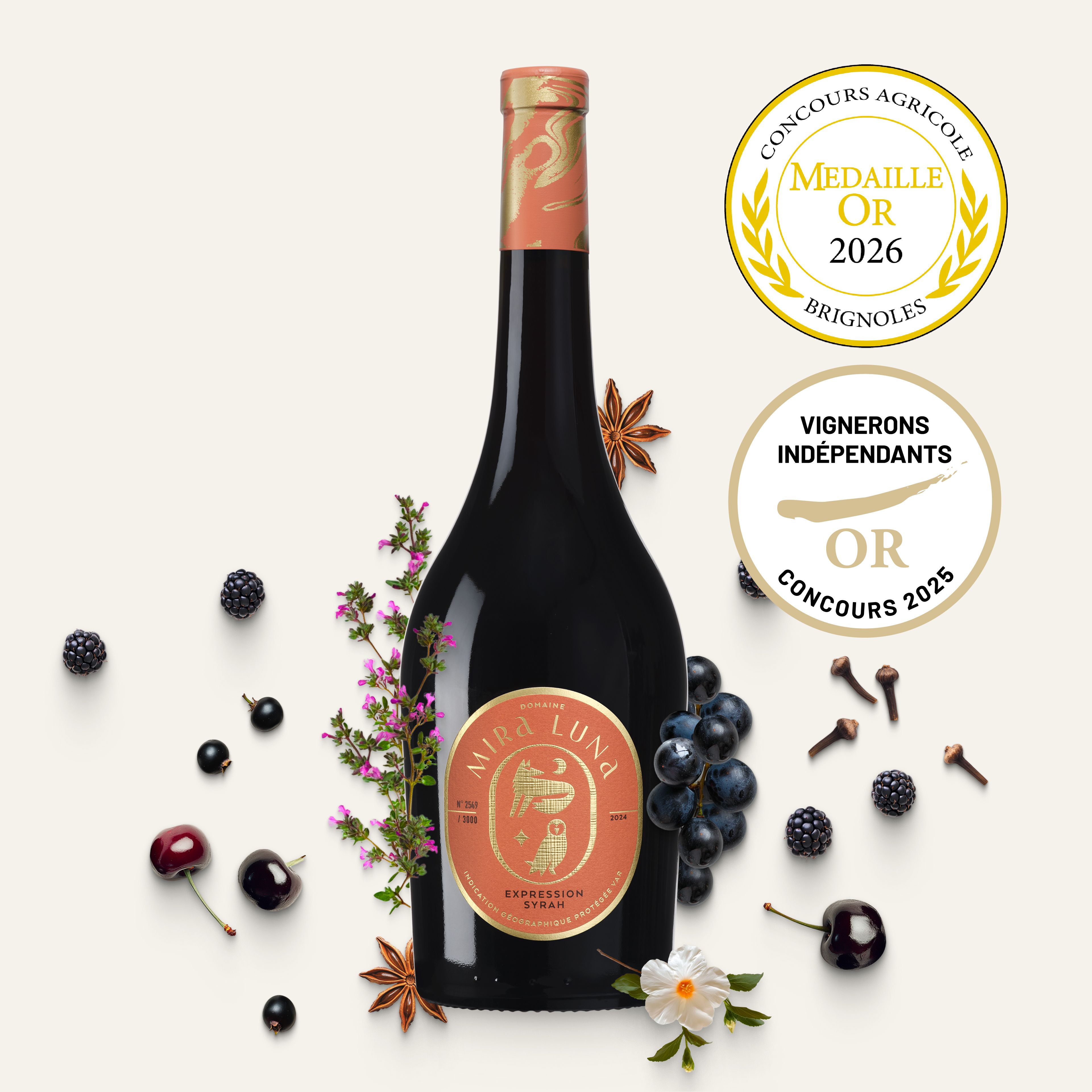 Vin Mira Luna rouge Syrah - cuvée amphore