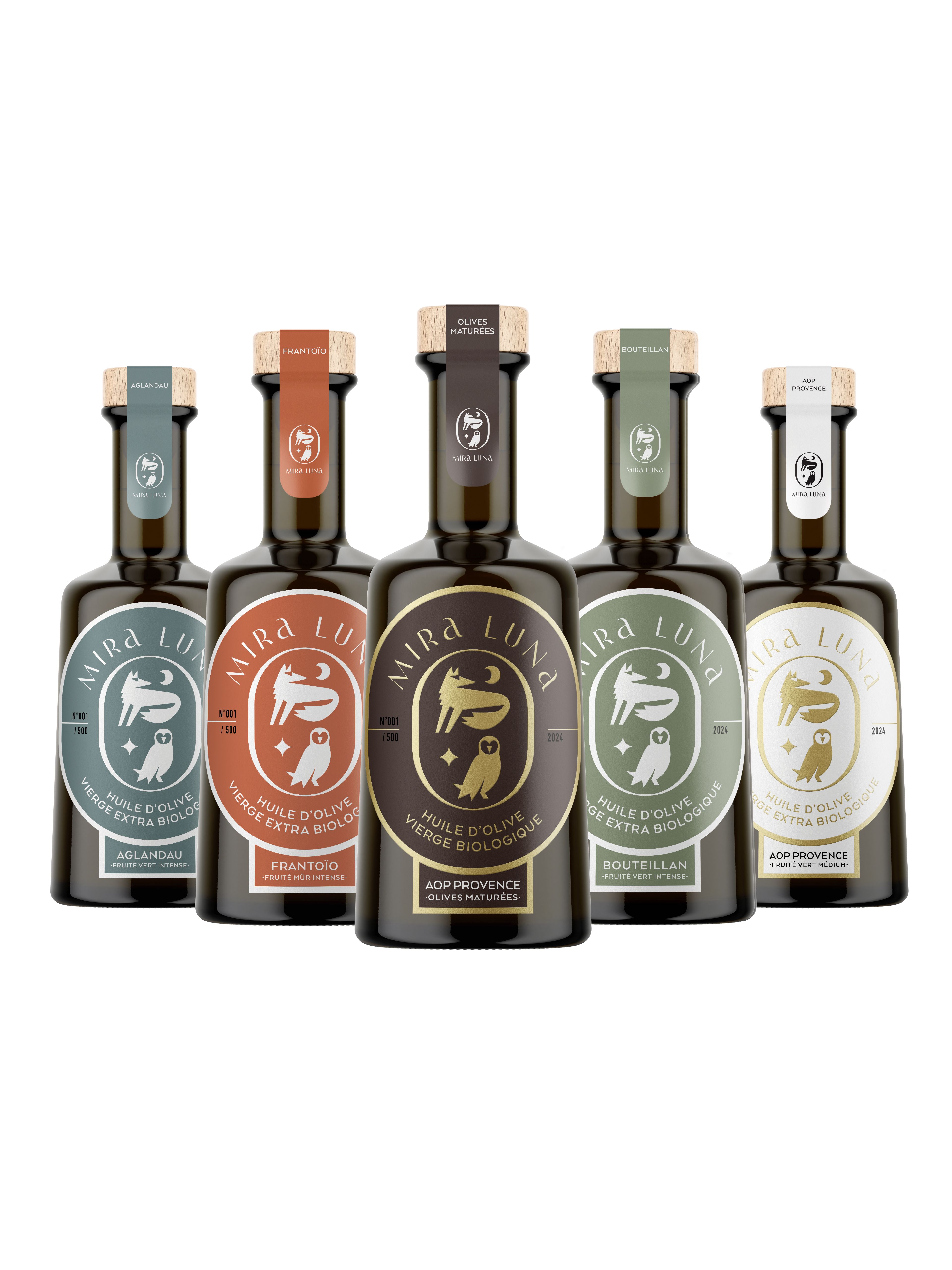 La petite collection d'huiles d'olive BIO Mira Luna