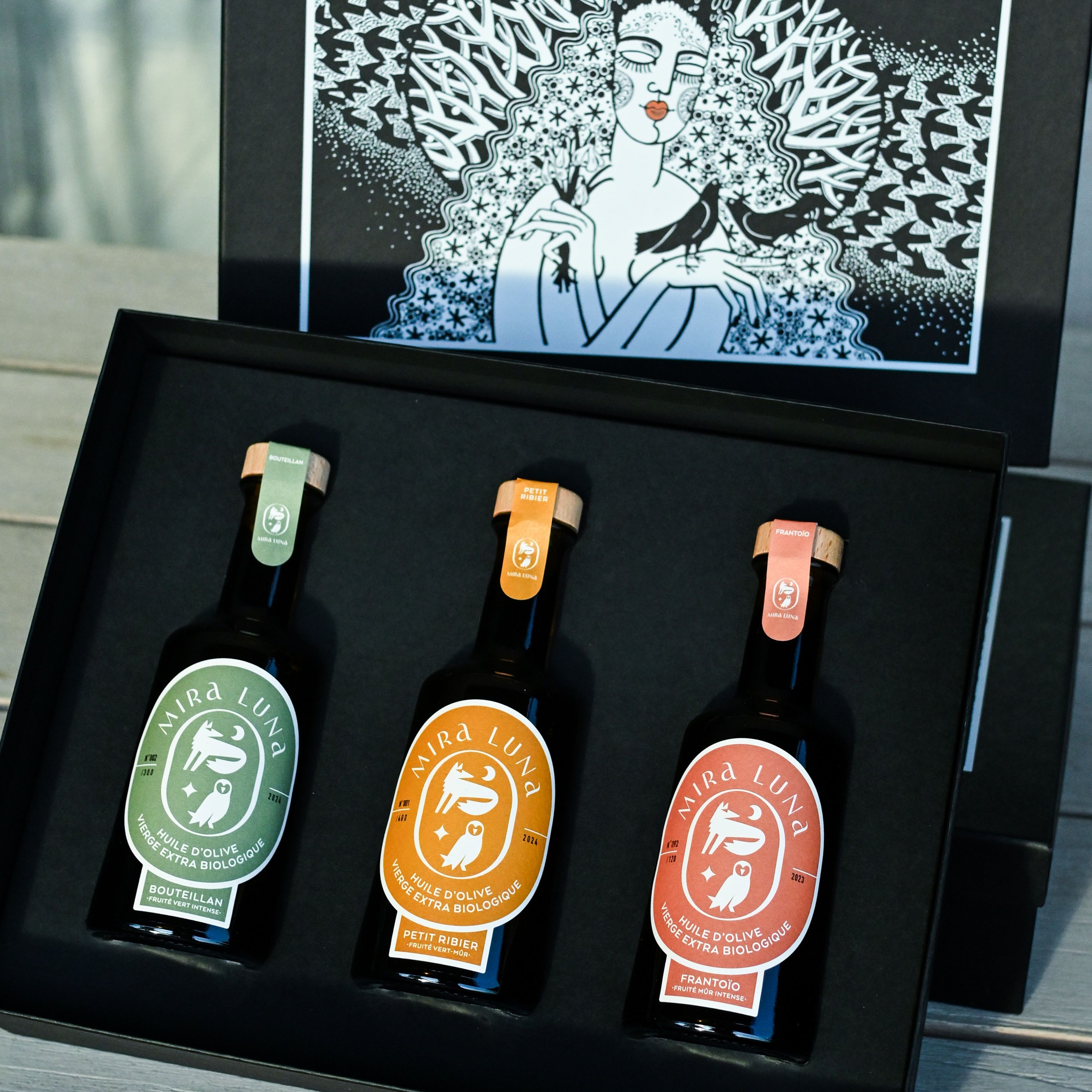 Coffret 3 huiles d'olive monovariétales BIO