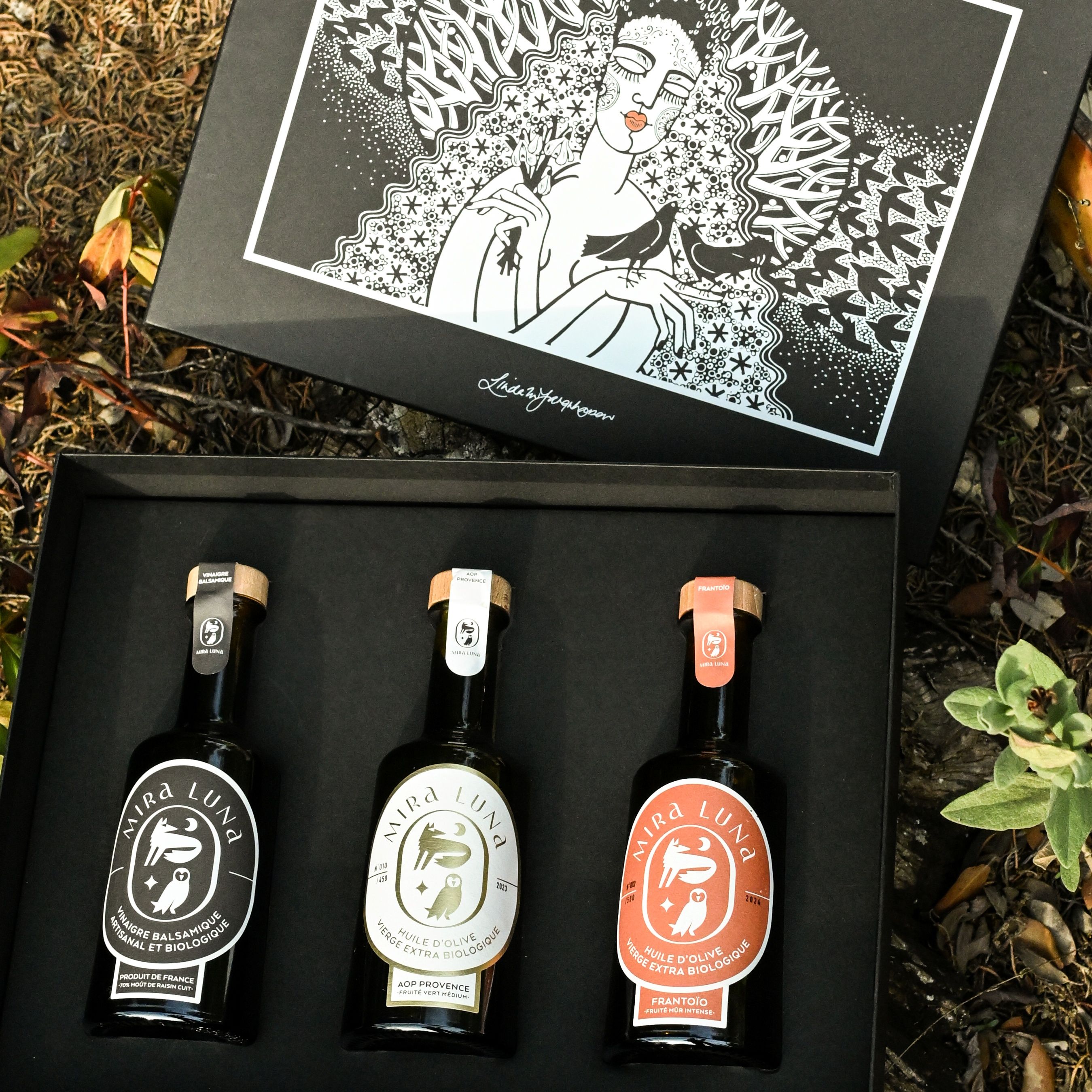 Coffret Vinaigre balsamique et huiles d'olive BIO