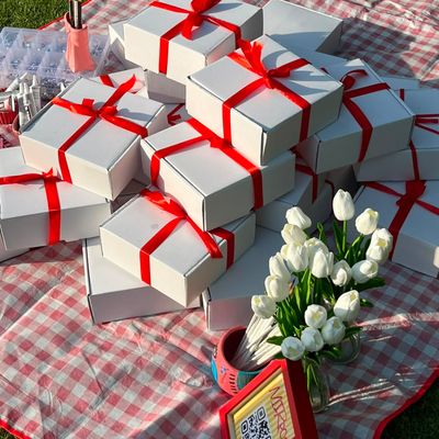Girls night gift boxes ready to go