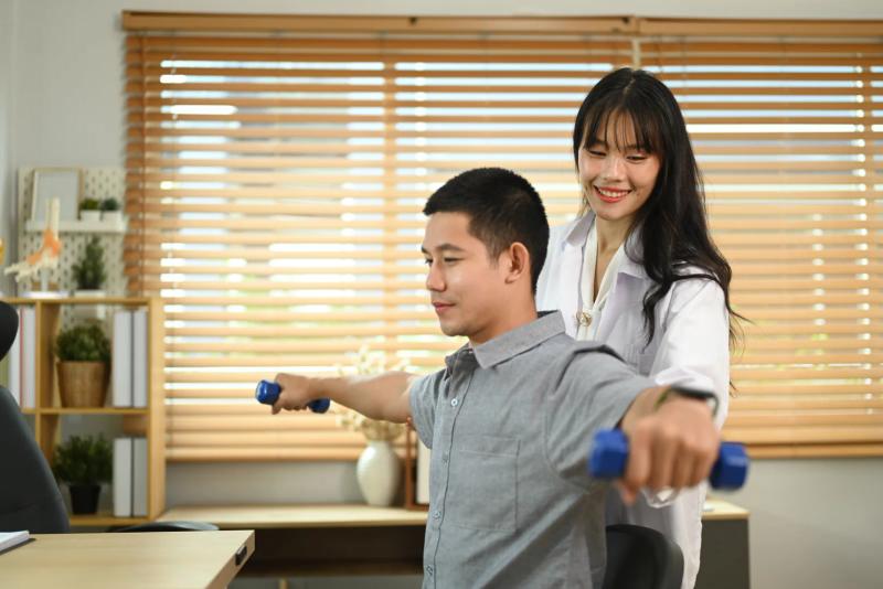 Physiotherapist working with a patient — Bettermove clinic case study