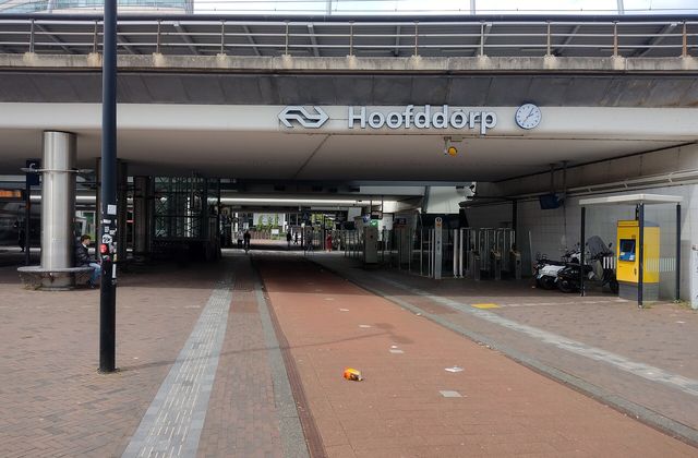 East side of Hoofddorp railway station in Haarlemmermeer, gateway to Schiphol and Amsterdam