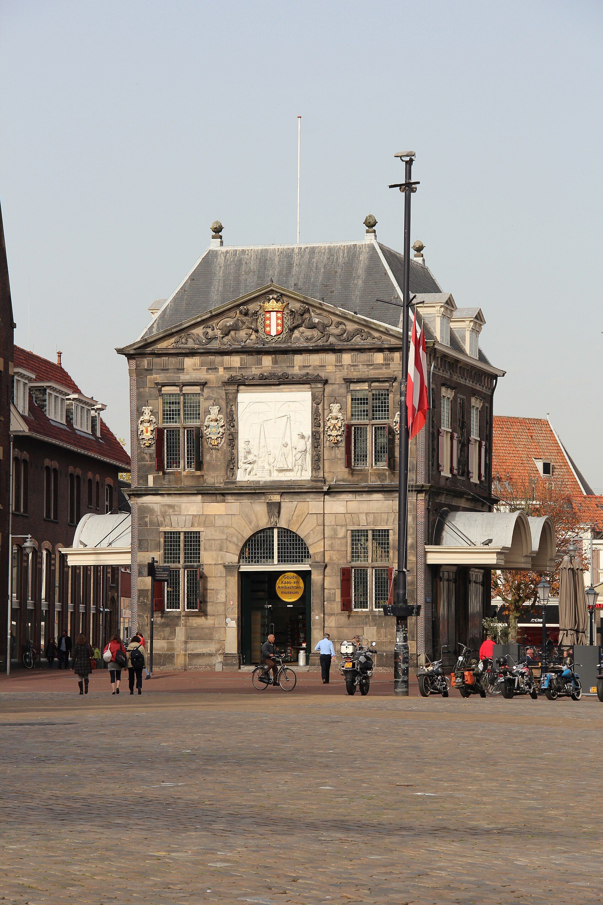 The seventeenth-century Waag weigh house on the Markt in Gouda, home of the cheese museum