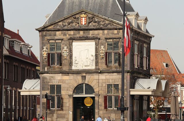 The seventeenth-century Waag weigh house on the Markt in Gouda, home of the cheese museum