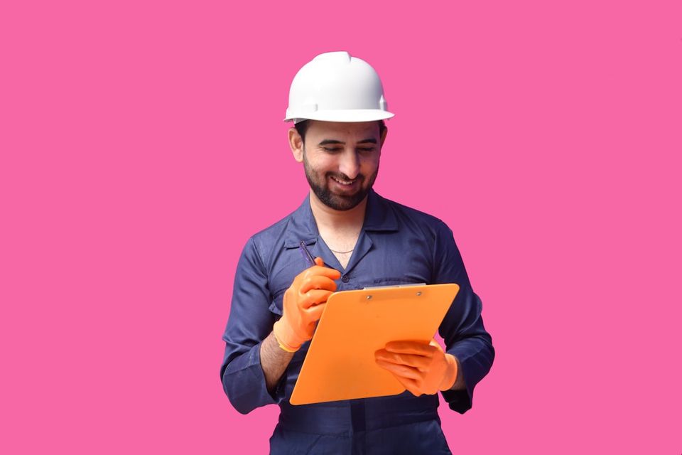 Checklist showing contractor verification steps including license lookup, insurance certificate, and reference check