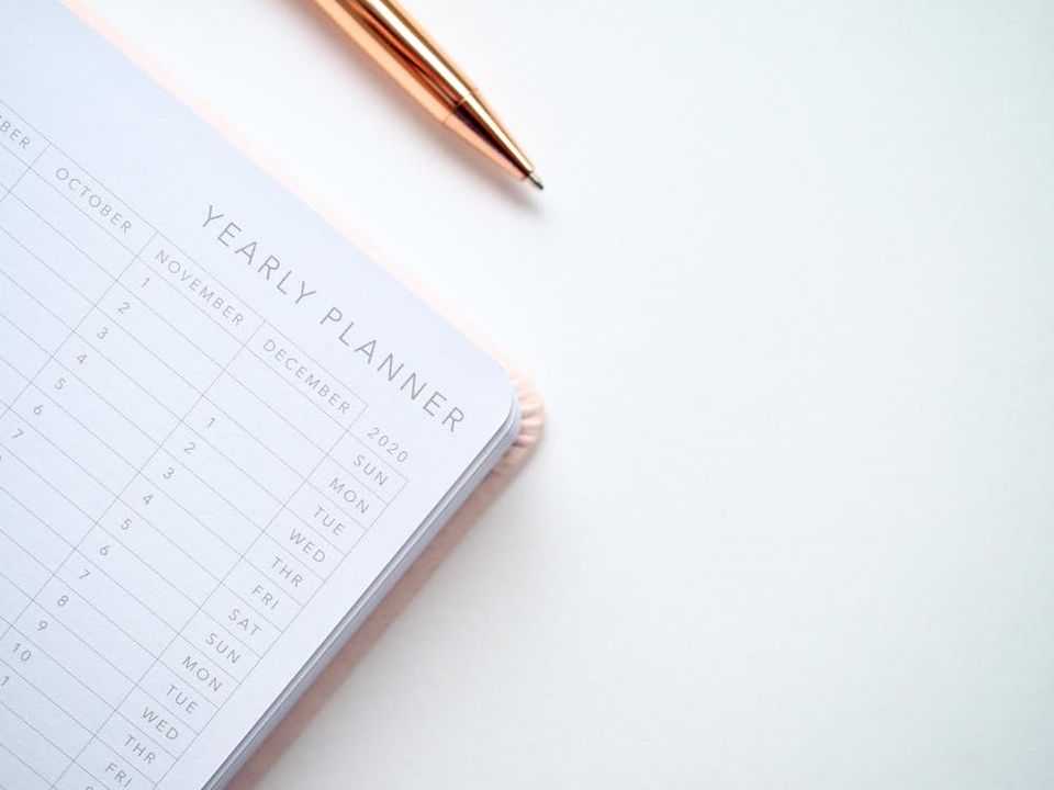Annual home maintenance calendar showing seasonal tasks and service due dates