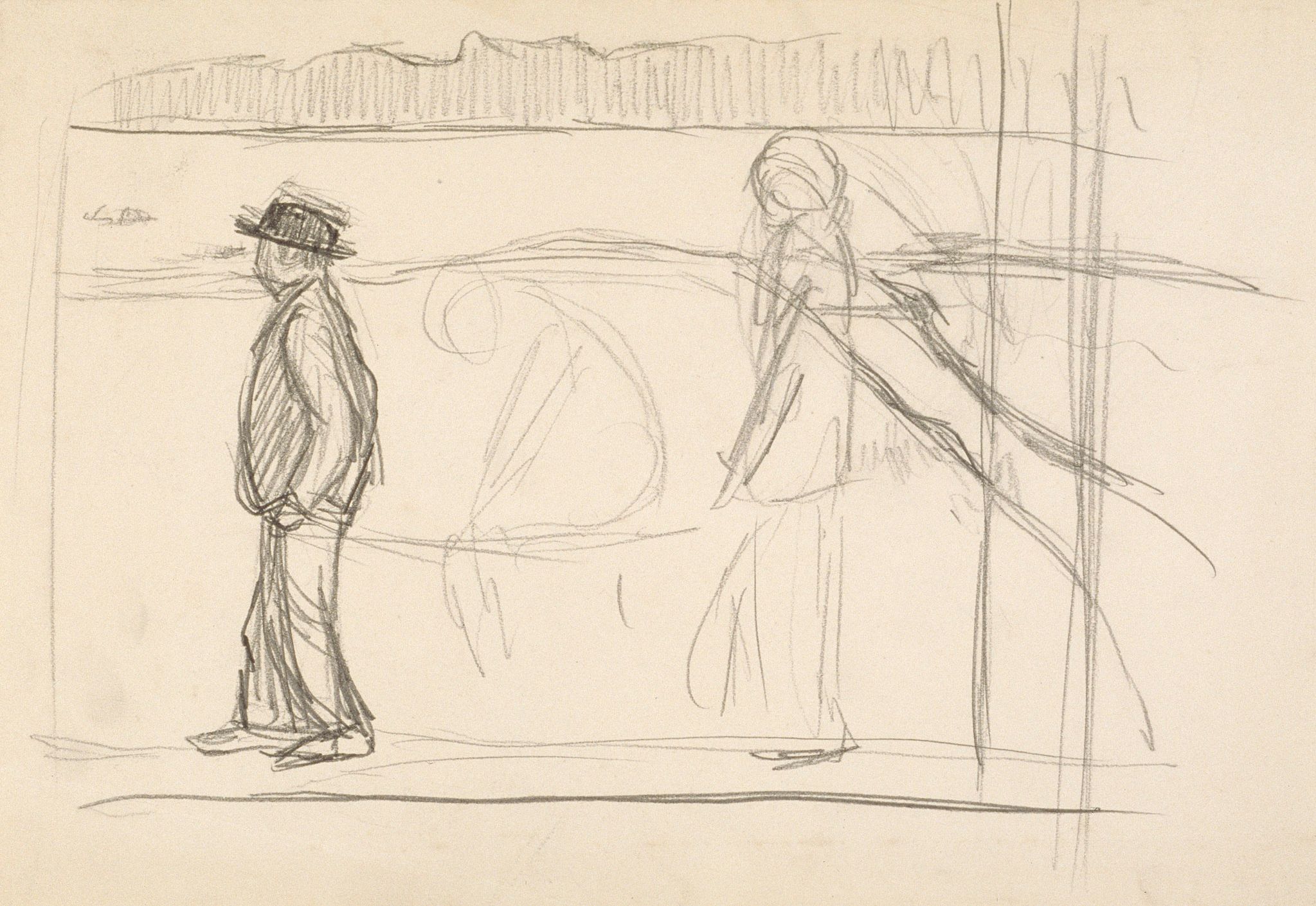 Hugo Simberg, Haavoittunut enkeli, luonnos Tampereen tuomikirkon (Johanneksen kirkko) freskoon