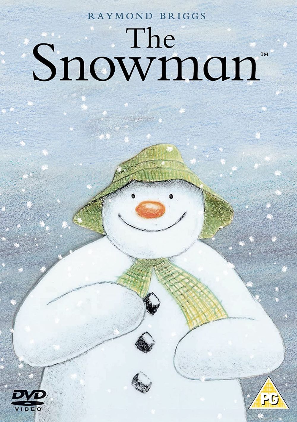 Постер фильма «The Snowman»: улыбающийся снеговик в шляпе и шарфе (Elokuvajuliste “The Snowman”: hymyilevä lumiukko hattu ja huivi)