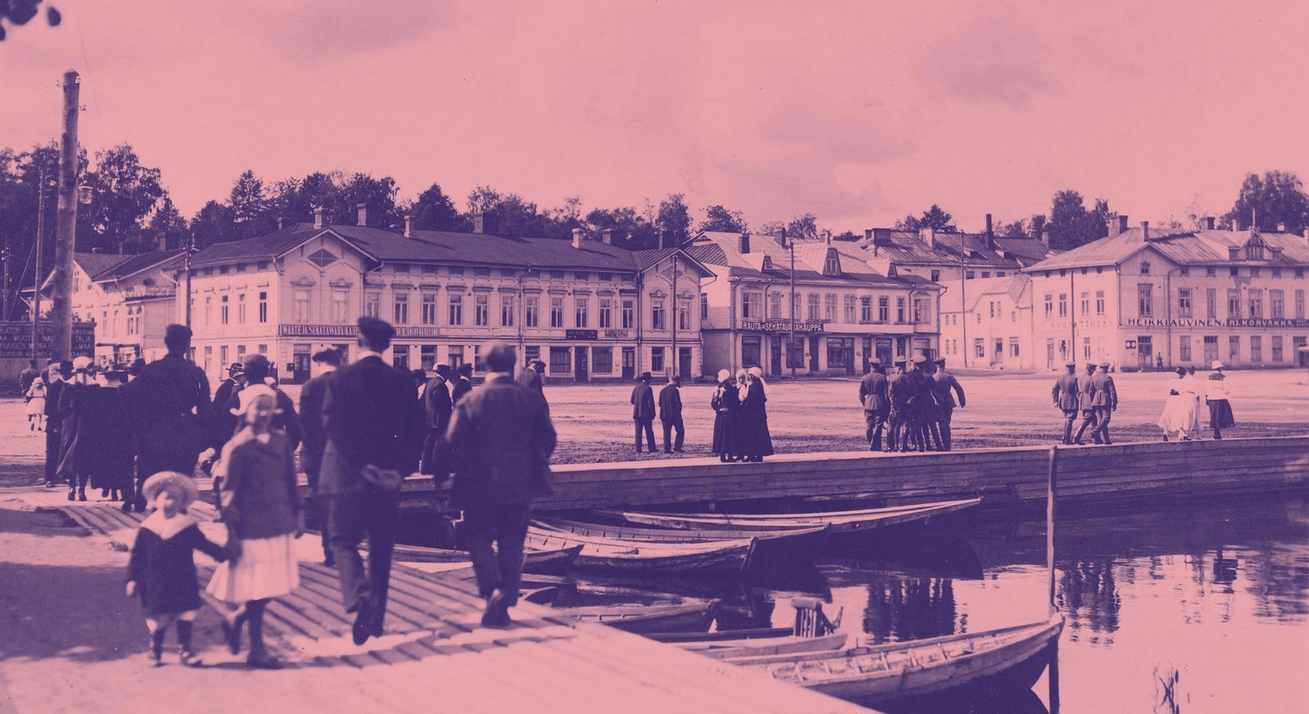 Идиллия центра Лаппеэнранты сразу после войны 1918 года (Idylli Lappeenrannan keskustasta vuoden 1918 sodan jälkeen)