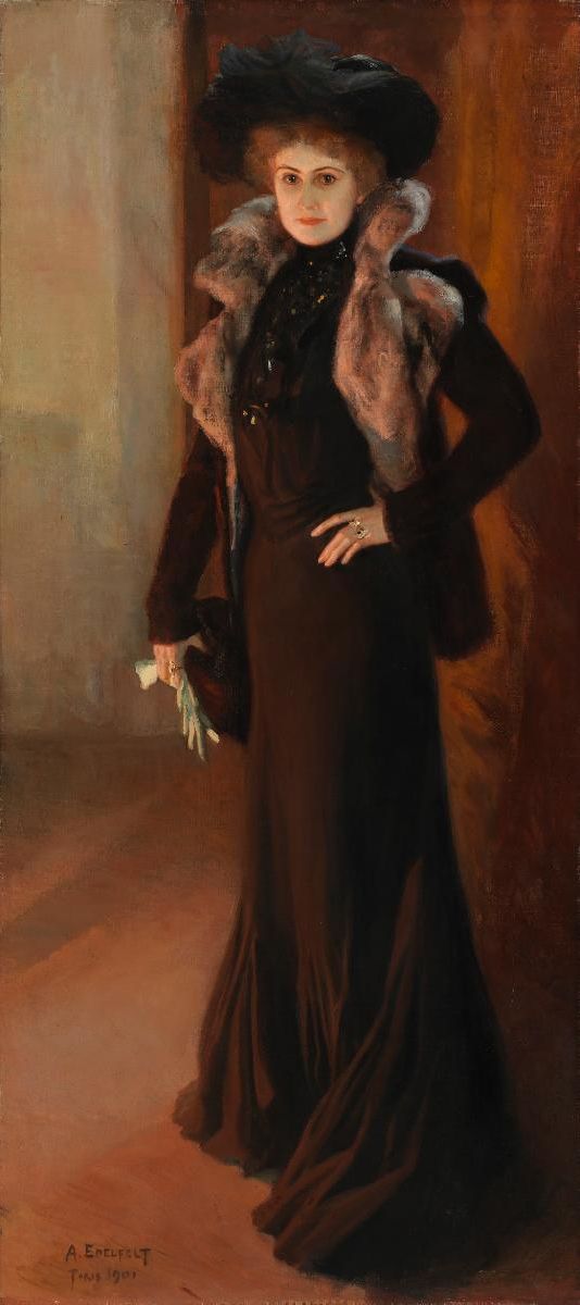 Портрет певицы Айно Акте кисти Альберта Эдельфельта, 1901 год (Albert Edelfeltin muotokuva laulajatar Aino Acktésta, 1901)