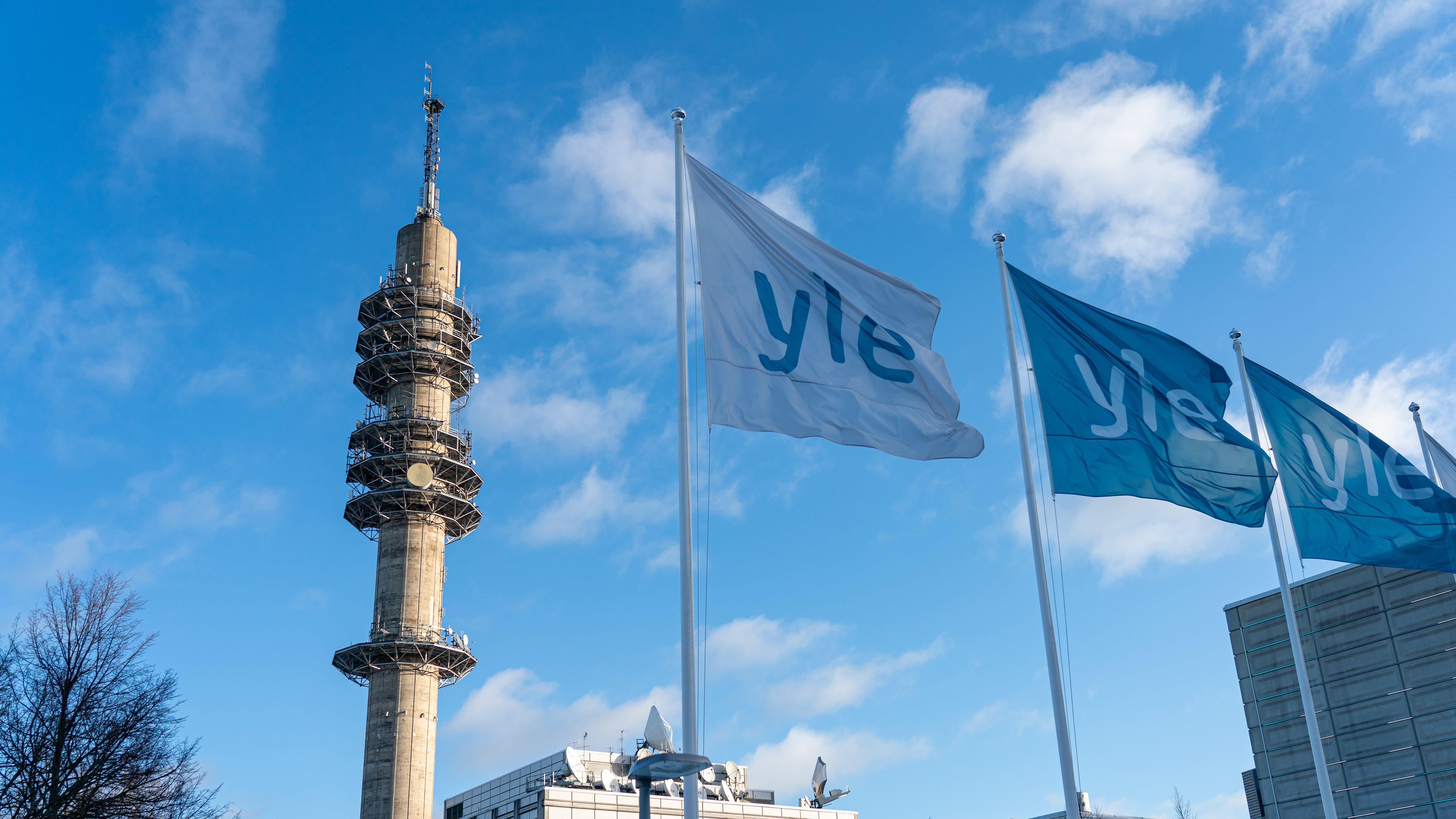 Флаги YLE на флагштоках