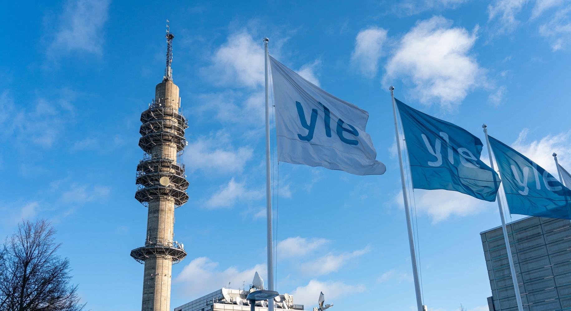 Флаги YLE на флагштоках