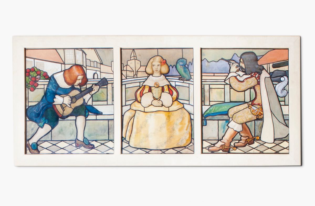 Эскиз витража для столовой усадьбы Виттреск (Hvitträskin ruokasalin lasimaalauksen luonnos)