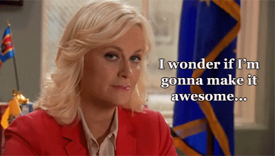 Гиф-анимация кадра из сериала Парки и зоны отдыха / Gif-animaatio sarjasta Parks and Recreation