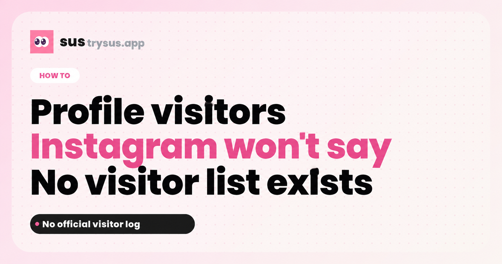 SUS cover: how to see who viewed your Instagram profile.