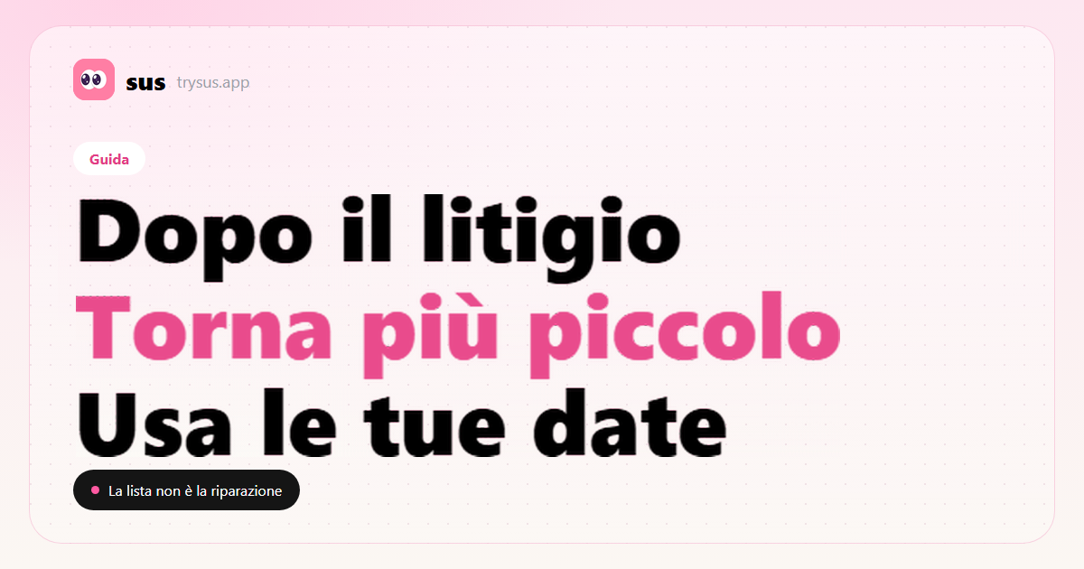 Copertina SUS: come riparare dopo un litigio su un follow di Instagram. Guida.