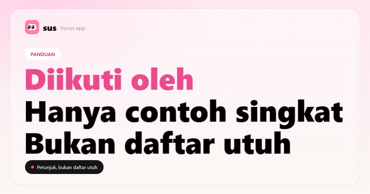 Sampul SUS: arti Diikuti oleh di Instagram.