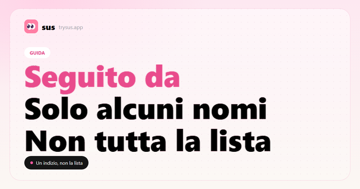 Copertina SUS: cosa significa Seguito da su Instagram.