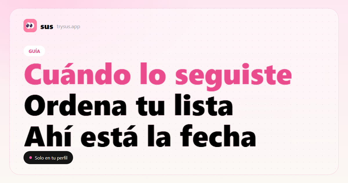 Portada de SUS: cómo ver cuándo seguiste a alguien en Instagram.