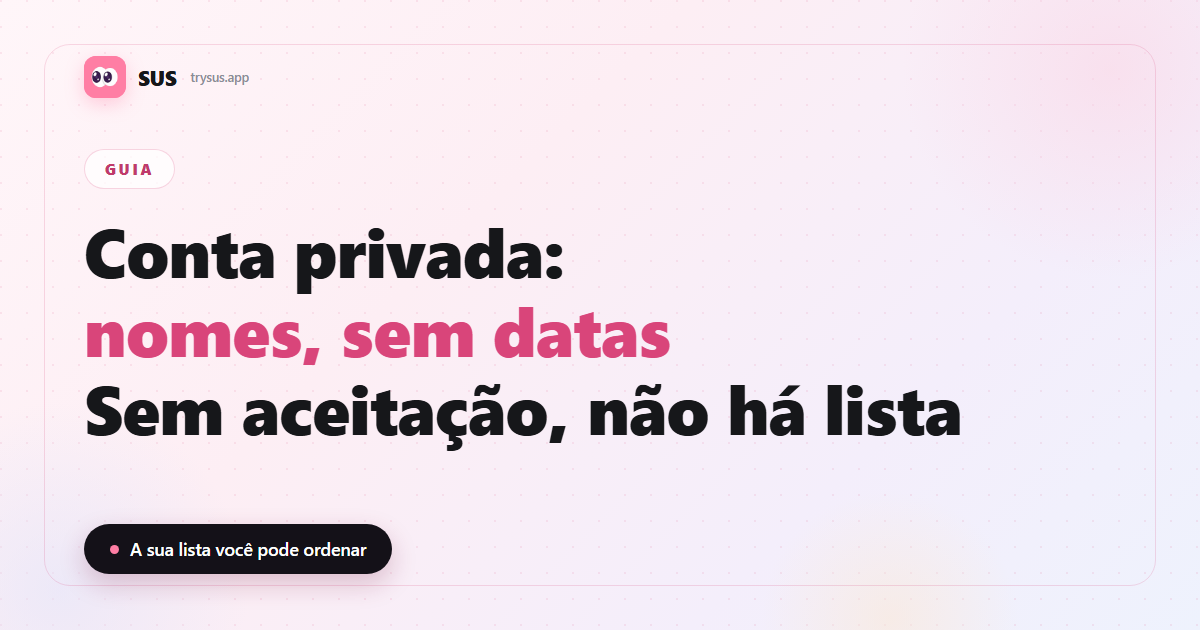 Capa do SUS: dá para ver os seguidos recentes em uma conta privada do Instagram.