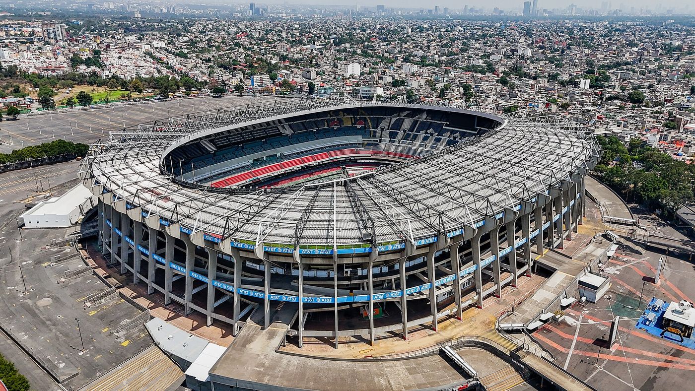 Aerial view of the Estadio Azteca in Mexico City