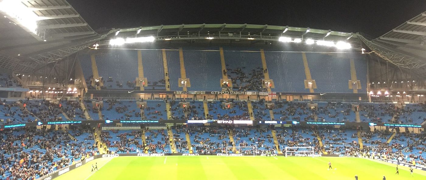 South Stand of the Etihad Stadium in Manchester