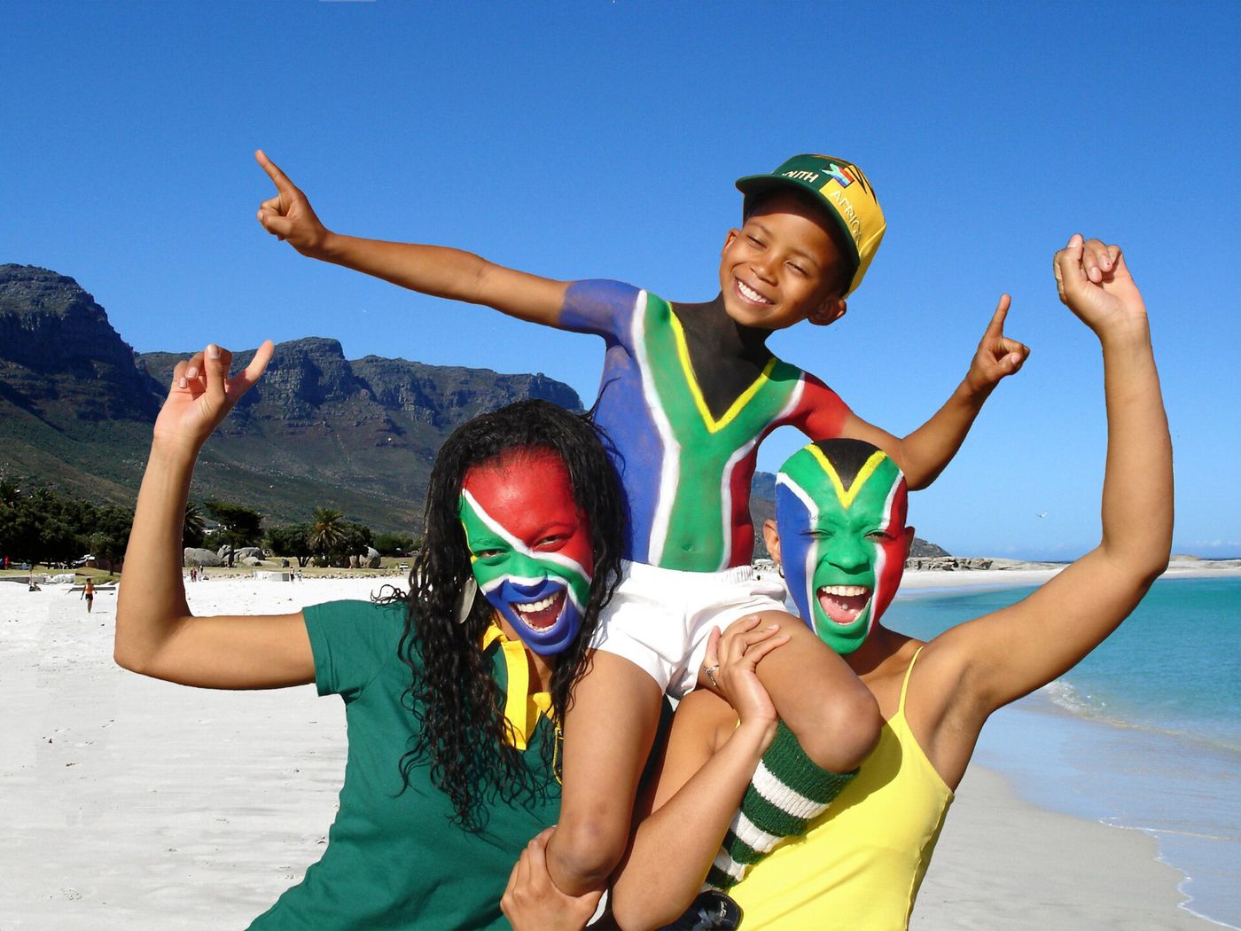 Football supporters in the stands at a major tournament
