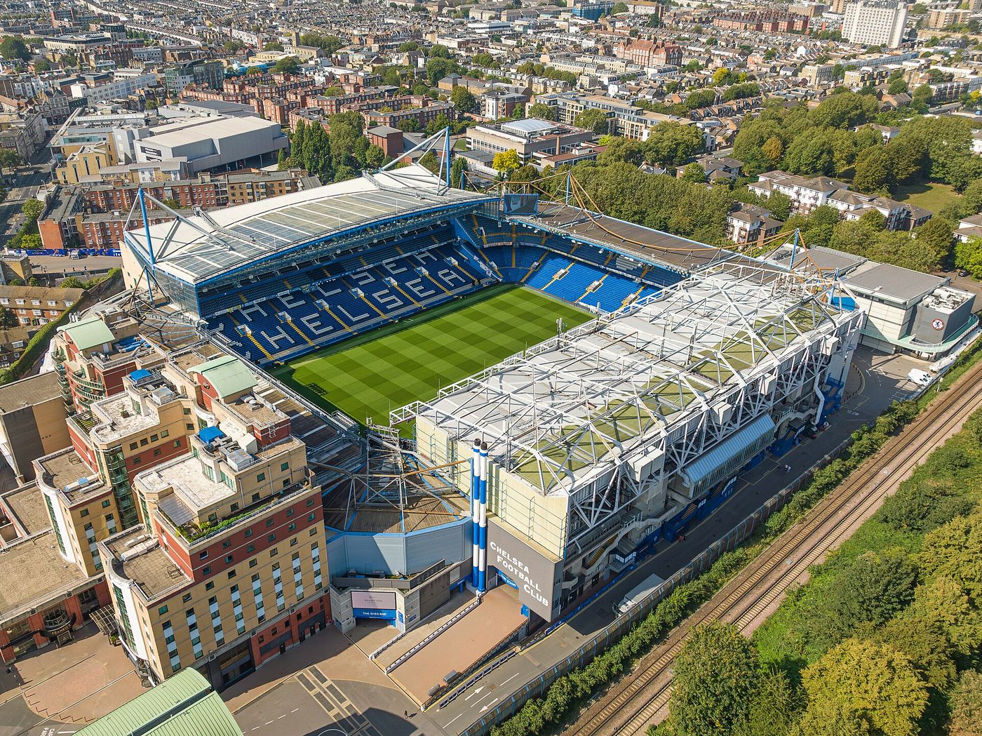 Stamford Bridge stadium in London, home of Chelsea FC